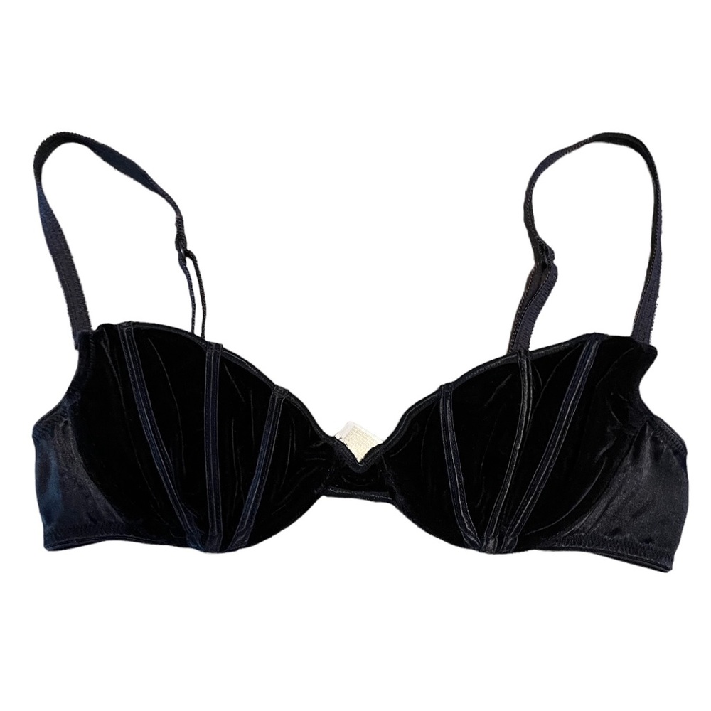 Vintage Victorias Secret black velvet size 36 B